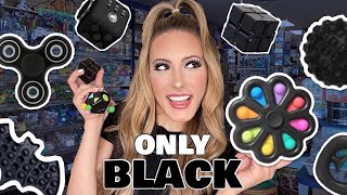 BLACK ONLY FIDGET SHOPPING CHALLENGE