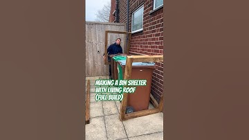 Bin Shelter with Living Roof | Making a bin store with green roof | raised bed on bin storage garden