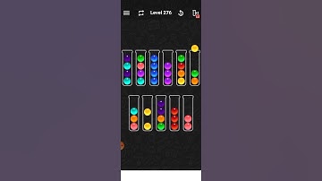 ball sort color water puzzle level:276