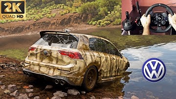 Rebuilding Volkswagen GOLF R MK8 2022 | Forza Horizon 5 Steering Wheel Gameplay