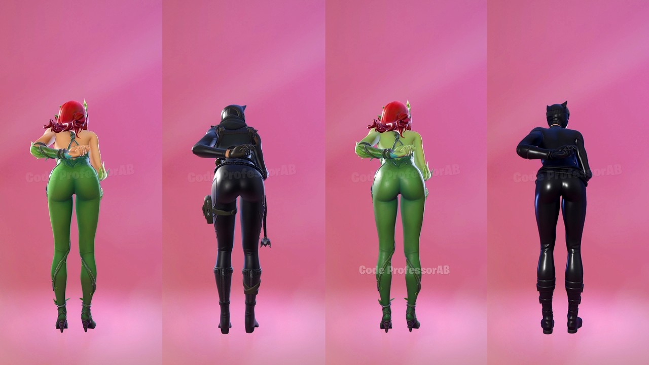 Fortnite Malamente Emote With Poison Ivy Cat Woman Skin Thicc 🍑😜😂 Who Won ?