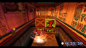 Crash Bandicoot 3: Warped (NTSC) 105% Walkthrough #057 Level 16: Sphynxinator 16/30 Platinums