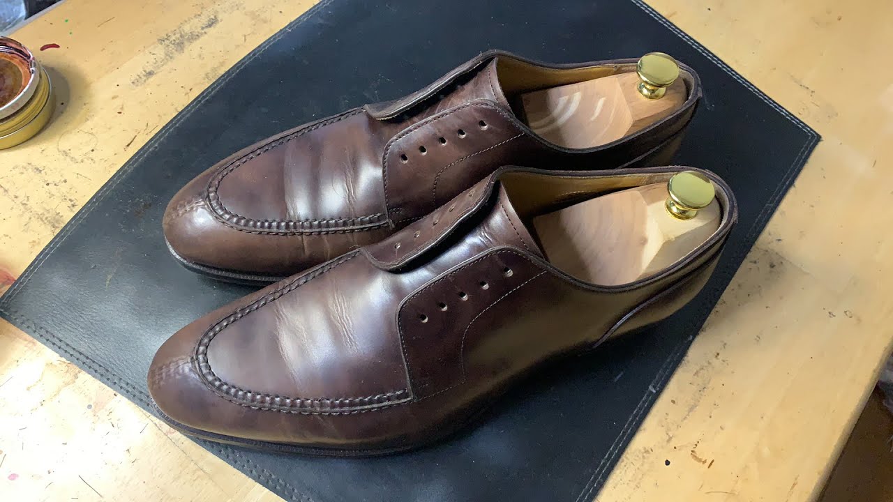 前編【靴磨きLIVE配信】RAYMARのスキンステッチUチップを磨きます