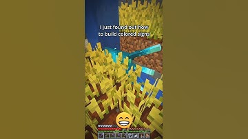 How to build colored signs in #minecraft #shorts
