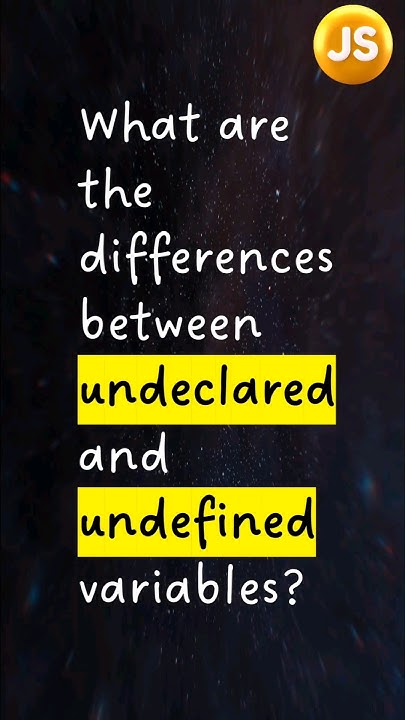 Difference between undeclared and undefined in JS #coding #css # ...