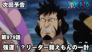 ONE PIECE　第979話予告「強運！？リーダー錦えもんの一計」