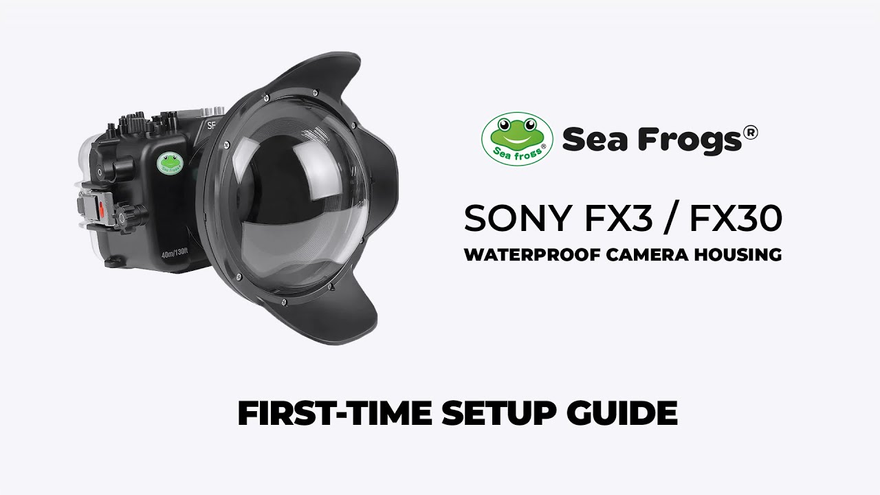 Sony FX3 40M/130FT Underwater camera housing with 6 Glass Flat long p –  seafrogs