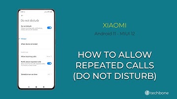 How to Allow repeated calls (Do not disturb) - Xiaomi [Android 11 - MIUI 12]