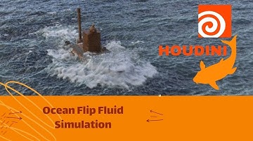 Ocean Flip Fluid Simulation in Houdini, beginner Tutorial, file included