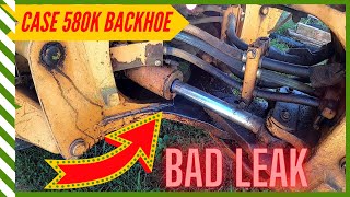 Case 580 K Backhoe - Swing Hydraulic Cylinder Rebuild (2020)