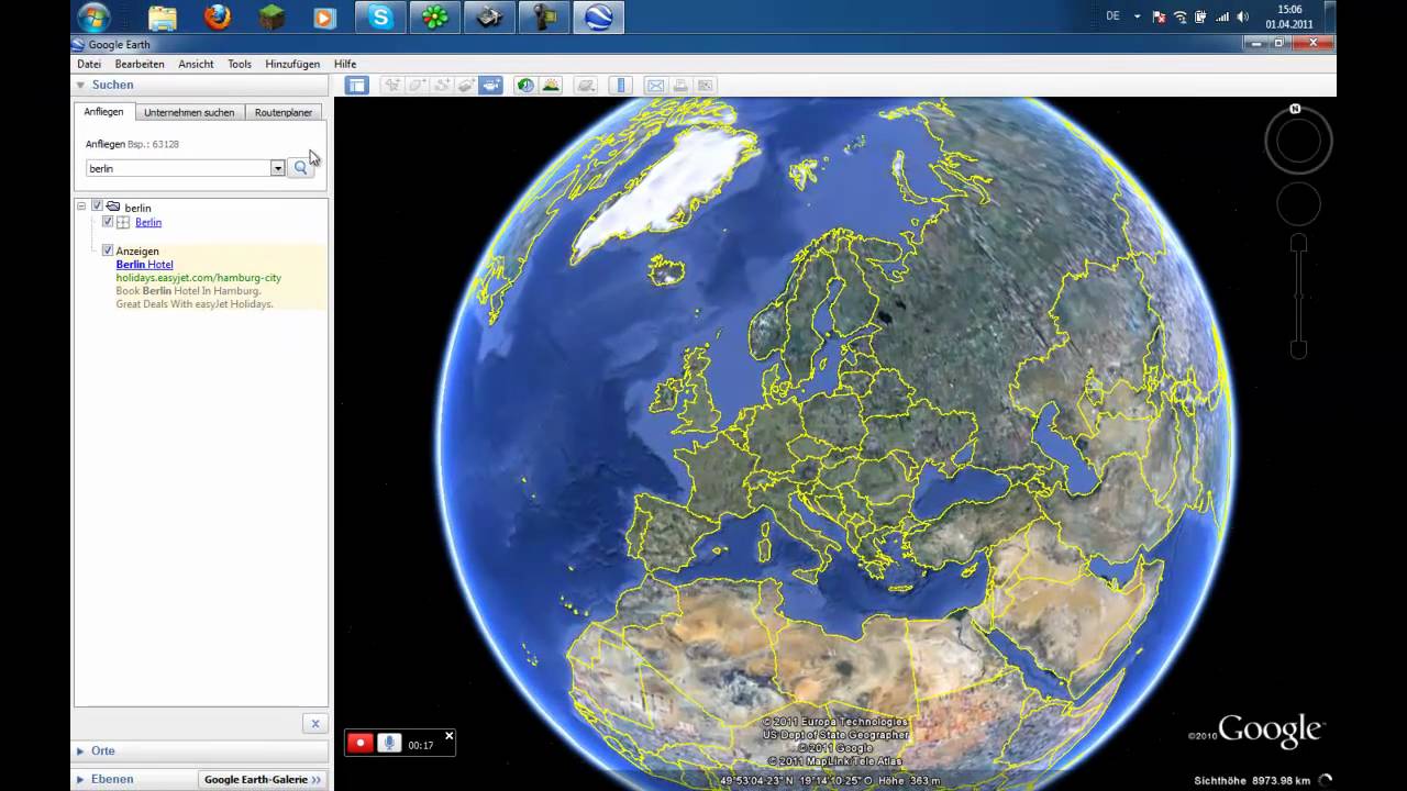 google earth tour abspielen