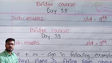 Bridge course day 38 day 39 class 9 maths complete exercise solution English medium setu abhyaskram