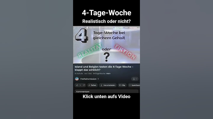 Weniger arbeiten, mehr Freizeit? Das ganze Video unten.