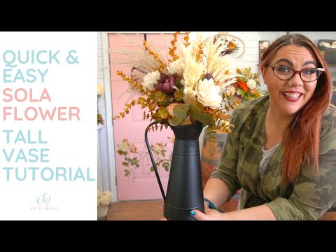 How to make a tall vase floral arrangement