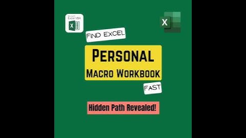 Vind snel een persoonlijke macrowerkmap in Excel | Verborgen pad onthuld #shorts #shortsfeed #sho...