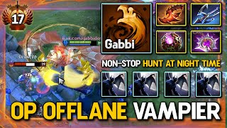 OVERPOWER OFFLANE By Gabbi Night Stalker Harpoon + OC Build Non-stop Hunt At Night Time 7.35d DotA 2