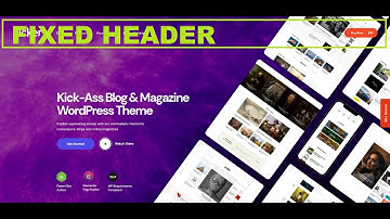 How to Enable FIxed & Sticky Header with Kicker WordPress Theme