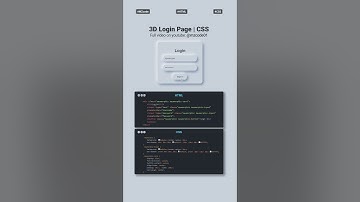 3D Login Form | mzcode01 #shorts  #loginform #css #coding #webdesign #cssshadows