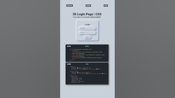 3D Login Form | mzcode01 #shorts  #loginform #css #coding #webdesign #cssshadows
