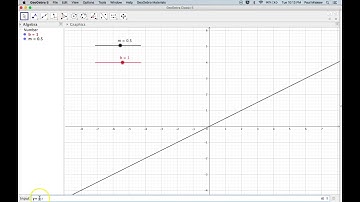 Geogebra Introduction 1 - Creating A Line using sliders