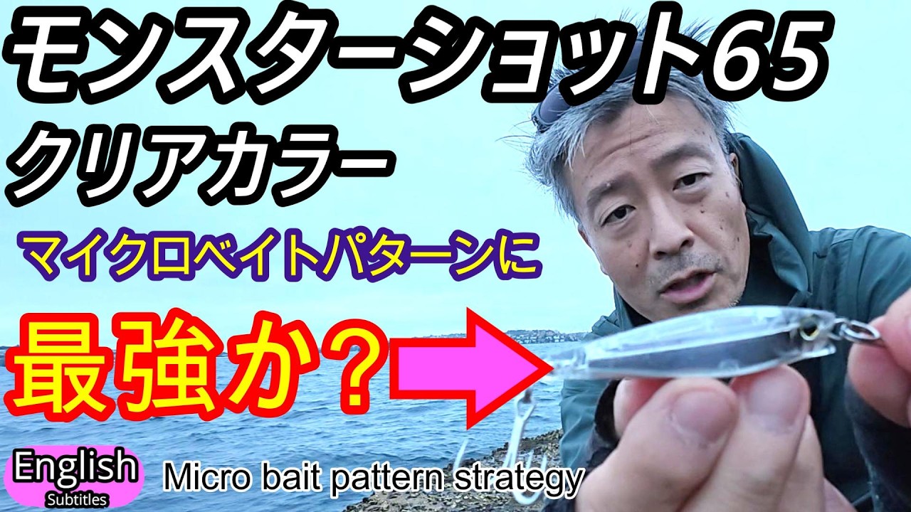 【ショアジギング】マイクロベイトパターンで釣る方法6選　モンスターショット65　クリアカラーは最強か？