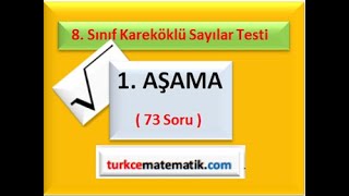 8. Sınıf Kareköklü Sayılar Testi 1. Aşama 15. Soru