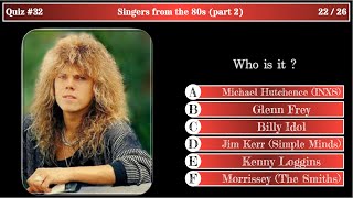 Quiz #32 Singers from the 80s Part 2 #quiz #game #singer #80s screenshot 2