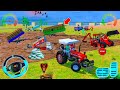 🚛 Stuck in Deep Mud Rescue Challenge! | Off-Roading Tractor & JCB Power 💪