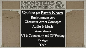 Monsters & Memories Patch Notes 12/7/25