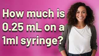How much is 0 25 mL on a 1ml syringe