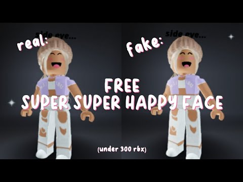 fake super super happy face for $2.00!!!!!! #roblox #robloxdupe #roblo