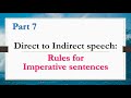 Quiz on Changing Imperative Sentences from Direct to Indirect Speech