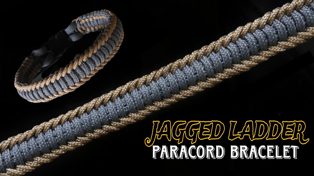 HOW TO MAKE JAGGED LADDER PARACORD BRACELET, EASY PARACORD TUTORIAL, DIY.
