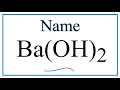 Barium Compounds and Hydroxide Ions
