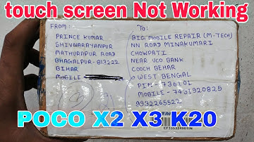 Touch Screen Not Working Fix POCO X2 X3 K20 All Models courier service available