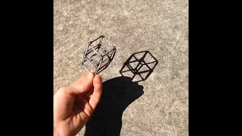 3D tesseract with shadow