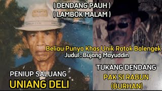 DENDANG PAUH LAMBOK MALAM BELIAU PUNYA CIRI KHAS UNIK RATOK BALENGEK JUDUL : BUJANG MAYUDDIN