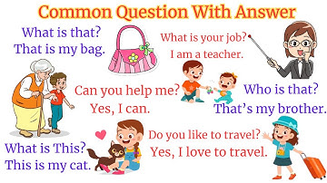Common Daily Use English Question Answers  | Fun Learning Question Answers | Easy English Sentences