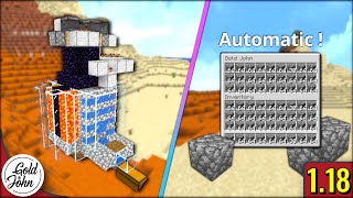 New 100% Automatic Cobblestone Farm | Minecraft 1.18