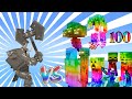 Ferrous Wroughtnaut Vs 100 Spectrite Mobs in Minecraft