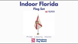 The Indoor Florida Flag Set | Gettysburg Flag Works The All Weather Nylon Florida State Flag Gettysburg Flag Works