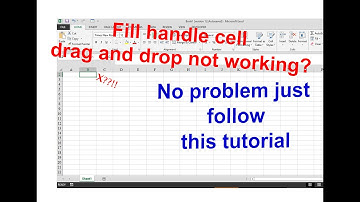 How to solve "drag to fill not working" or enable fill handle and cell drag & drop in excel 2013