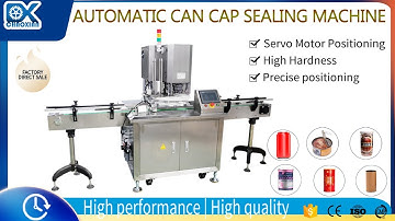 Automatic plastic can sealing machine, rotary chunk high speed open top can sealer