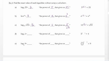 Unit 11 Logarithmic Functions Video 6