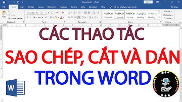 Các thao tác sao chép, cắt và dán văn bản trong word