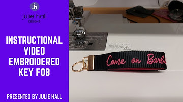 Embroider your own Barbie Key Fob