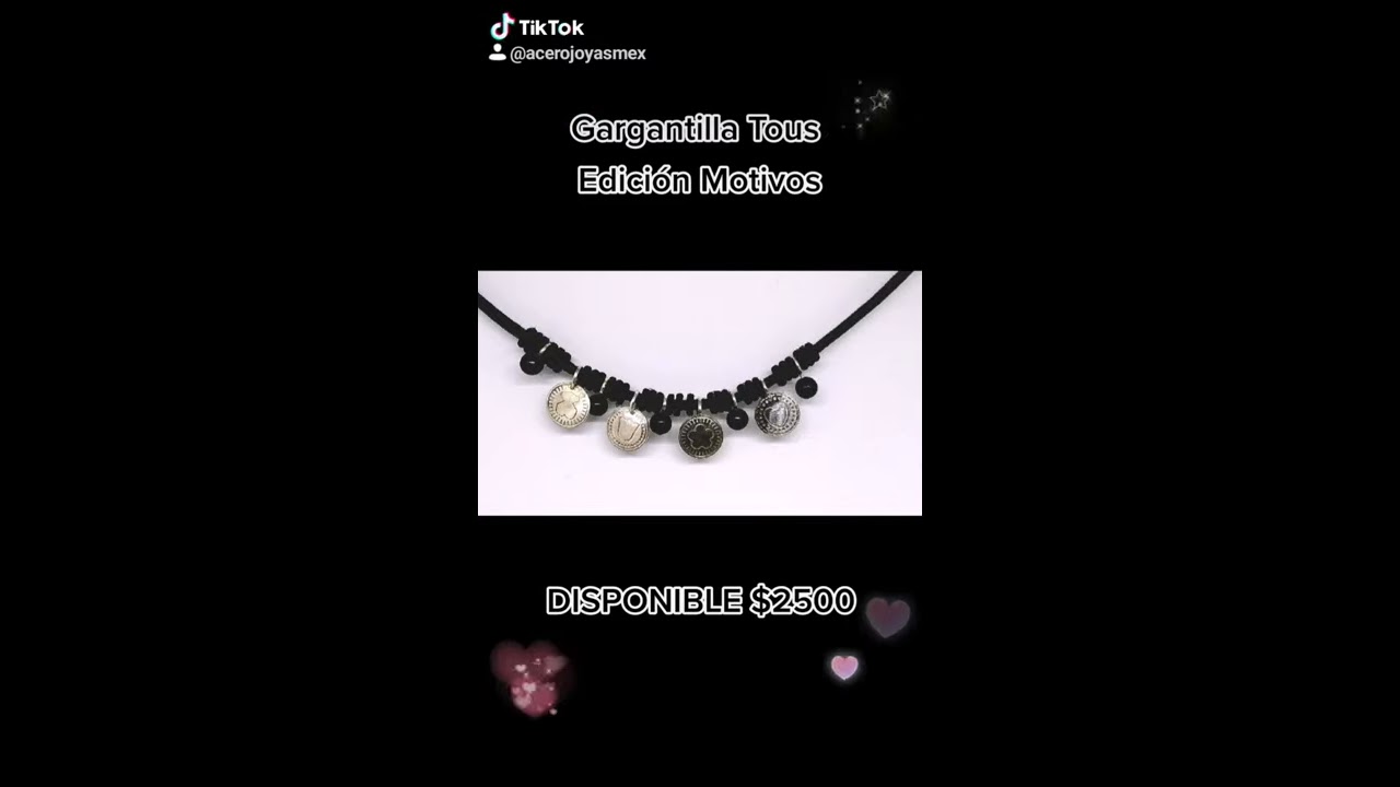 Gargantilla Tous Edición Motivos Negra Original Charms de Plata Fina 925