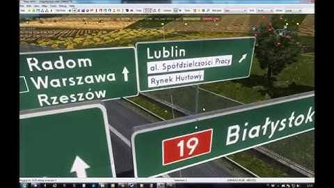 [ETS2 - Map Editor] Creating a navigation signage for Lublin Rudnik interchange | Timelapse
