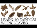 Zardosi Leaf Work | DIY 10 Zardosi/Dabka/French Wire Embroidery Leaves | Zardosi Leaf Filling