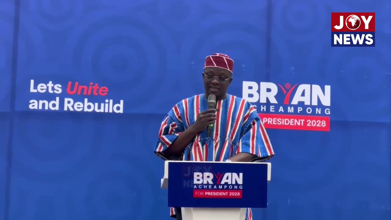 I have been tested in difficult times, and I have delivered - Bryan Acheampong addresses supporters.